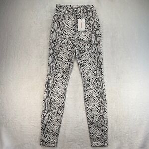 Good‎ American High Waist Snakeskin Print Jeans Gray Denim Size 0/25